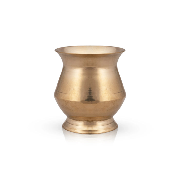 Brass Lota - 2 x 1.75 Inches | Brass Chombu/ Kalash Pot/ Kalasam for Pooja/ 40 Gms Approx - Kalash & Pooja Lota