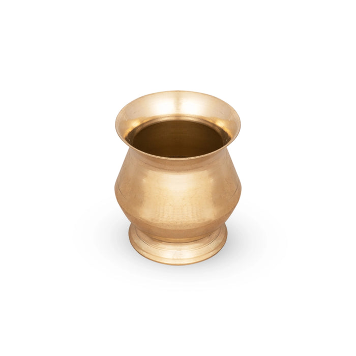 Brass Lota - 2 x 1.75 Inches | Brass Chombu/ Kalash Pot/ Kalasam for Pooja/ 40 Gms Approx - Kalash & Pooja Lota