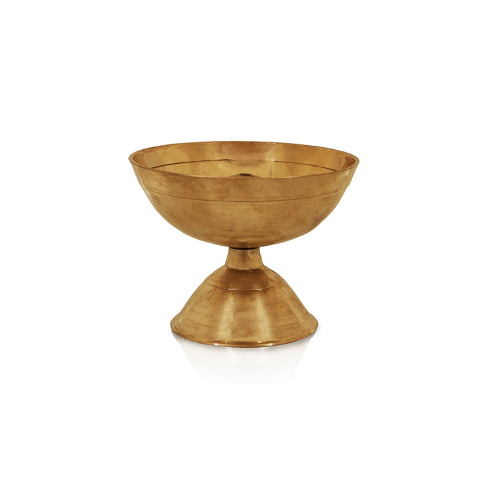 Brass Diya - Cup - 2.75 x 3.25 Inches | Nanda Deep/ Agal Vilakku/ Brass Lamp/ Brass Deepam for Pooja - Nanda Deep & Pyali Deep