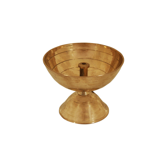 Brass Diya - Cup - 2.75 x 3.25 Inches | Nanda Deep/ Agal Vilakku/ Brass Lamp/ Brass Deepam for Pooja - Nanda Deep & Pyali Deep