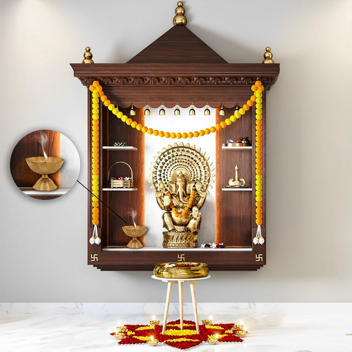 Brass Diya - Cup - 2.75 x 3.25 Inches | Nanda Deep/ Agal Vilakku/ Brass Lamp/ Brass Deepam for Pooja - Nanda Deep & Pyali Deep