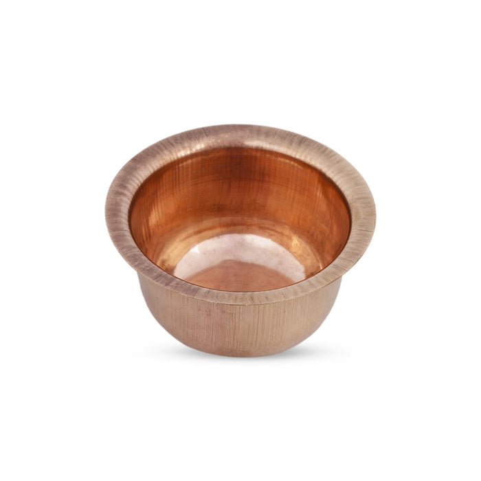Copper Cup - 1.25 x 2.5 Inches | Puja Bowl/ Copper Bowl/ Chandan Bowl for Pooja/ 25 Gms Approx - Bowls