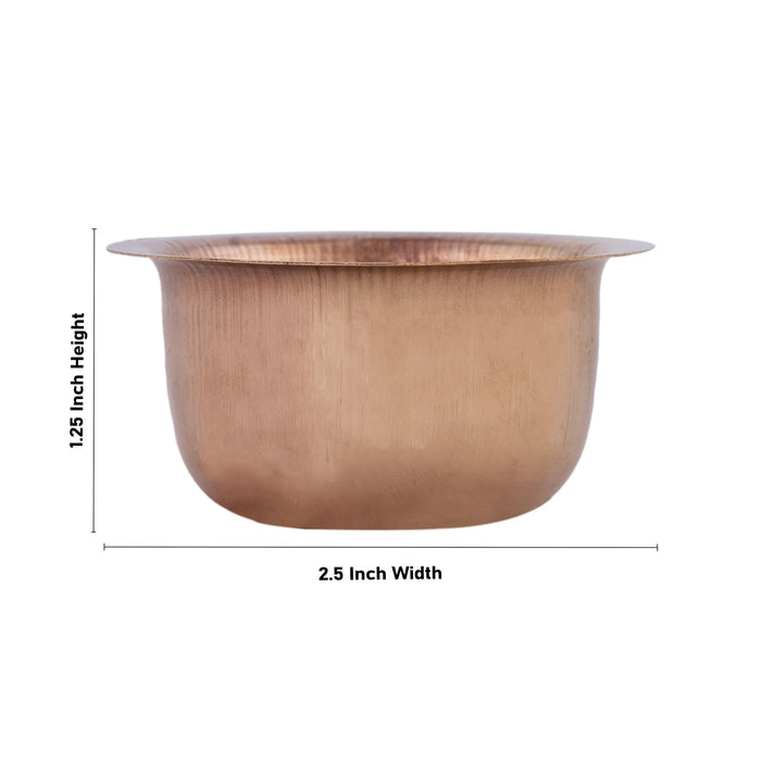 Copper Cup - 1.25 x 2.5 Inches | Puja Bowl/ Copper Bowl/ Chandan Bowl for Pooja/ 25 Gms Approx - Bowls