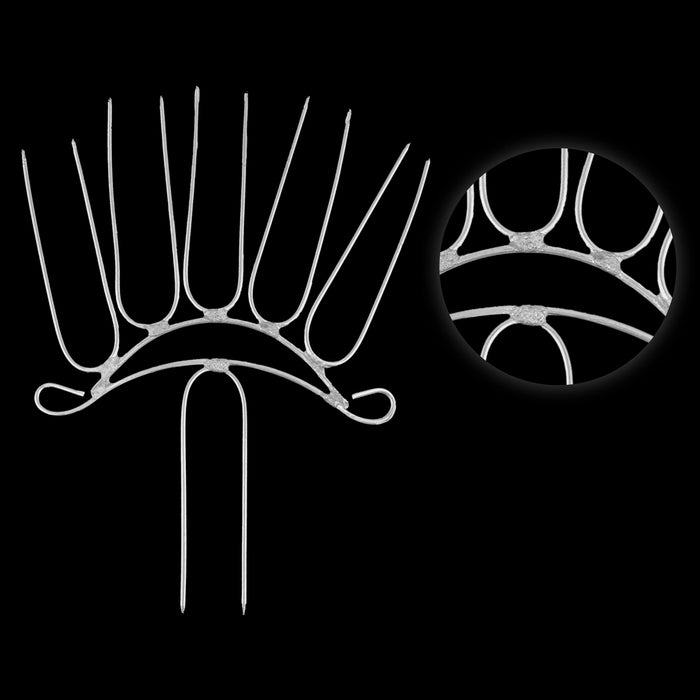 Coconut Stick - 6 x 4.5 Inches | Varalakshmi Kalash Decor/ White Metal Coconut Stick for Kalash Decor - Deity Accessories