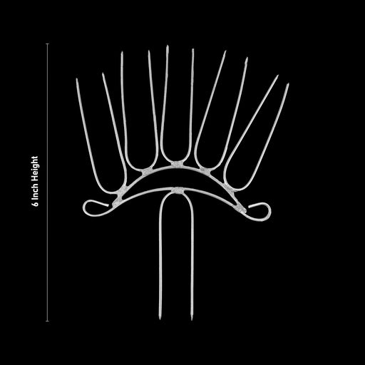 Coconut Stick - 6 x 4.5 Inches | Varalakshmi Kalash Decor/ White Metal Coconut Stick for Kalash Decor - Deity Accessories