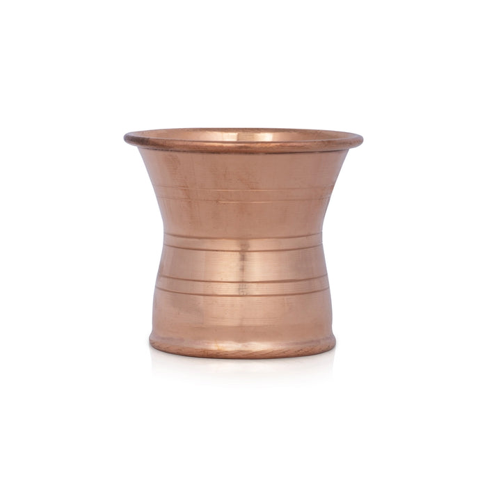 Copper Pancha Patra - 2.5 x 2 Inches | Copper Panchamurt/ Panchapalli for Pooja/ 70 Gms Approx - Panchapatra & Uddarani