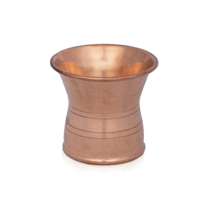 Copper Pancha Patra - 2.5 x 2 Inches | Copper Panchamurt/ Panchapalli for Pooja/ 70 Gms Approx - Panchapatra & Uddarani