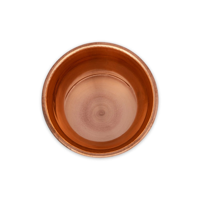 Copper Pancha Patra - 2.5 x 2 Inches | Copper Panchamurt/ Panchapalli for Pooja/ 70 Gms Approx - Panchapatra & Uddarani