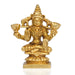 Laxmi Murti Sitting On Base - 3.75 x 3 Inches | Antique Brass Idol/ Lakshmi Murti/ Lakshmi Statue for Pooja - Brass Murties