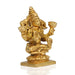 Laxmi Murti Sitting On Base - 3.75 x 3 Inches | Antique Brass Idol/ Lakshmi Murti/ Lakshmi Statue for Pooja - Brass Murties