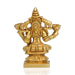 Laxmi Murti Sitting On Base - 3.75 x 3 Inches | Antique Brass Idol/ Lakshmi Murti/ Lakshmi Statue for Pooja - Brass Murties