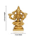Laxmi Murti Sitting On Base - 3.75 x 3 Inches | Antique Brass Idol/ Lakshmi Murti/ Lakshmi Statue for Pooja - Brass Murties