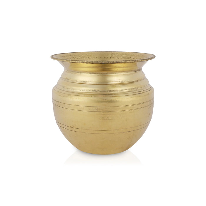 Brass chombu - 3.5 x 3 Inches | Lota / Brass Kalash / Pooja Pot for Home & Pooja