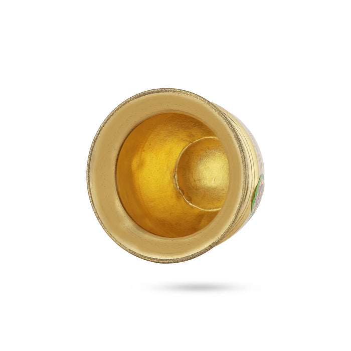 Brass chombu - 3.5 x 3 Inches | Lota / Brass Kalash / Pooja Pot for Home & Pooja