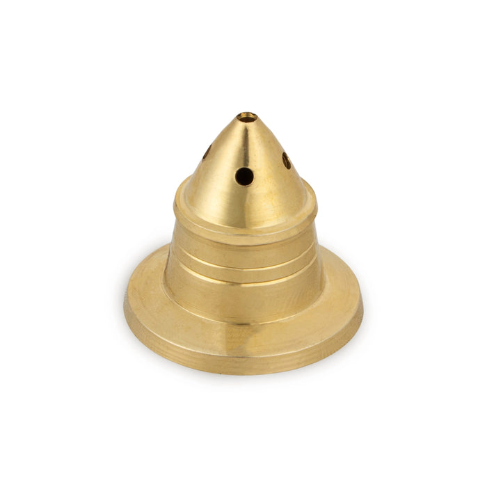 Brass Agarbathi Stand - 1.5 x 1.5 Inches | Agarbatti Stand/ Rocket Design Incense Holder for Pooja/ 20 Gms - Agarbathi Stand
