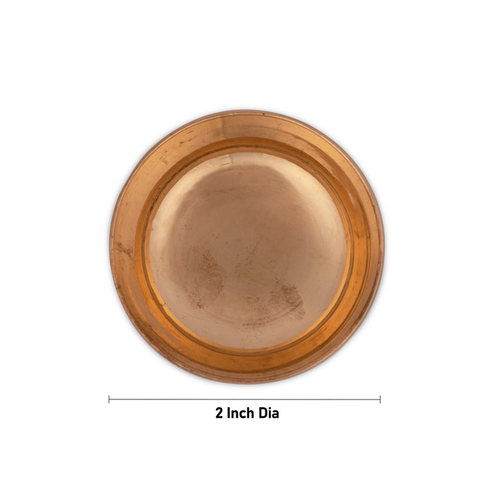 Copper Cup - 0.5 x 2 Inches | Copper Bowl/ Copper Vessel for Pooja - Bowls