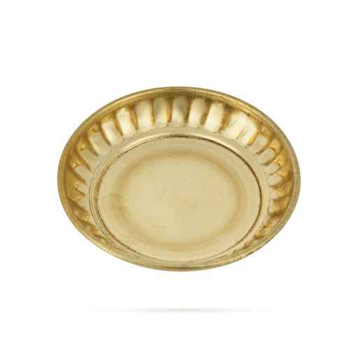 Brass Plate - 0.75 x 2.75 Inches | Thali Plate/ Pooja Plate for Home - Pooja Plate & Tray