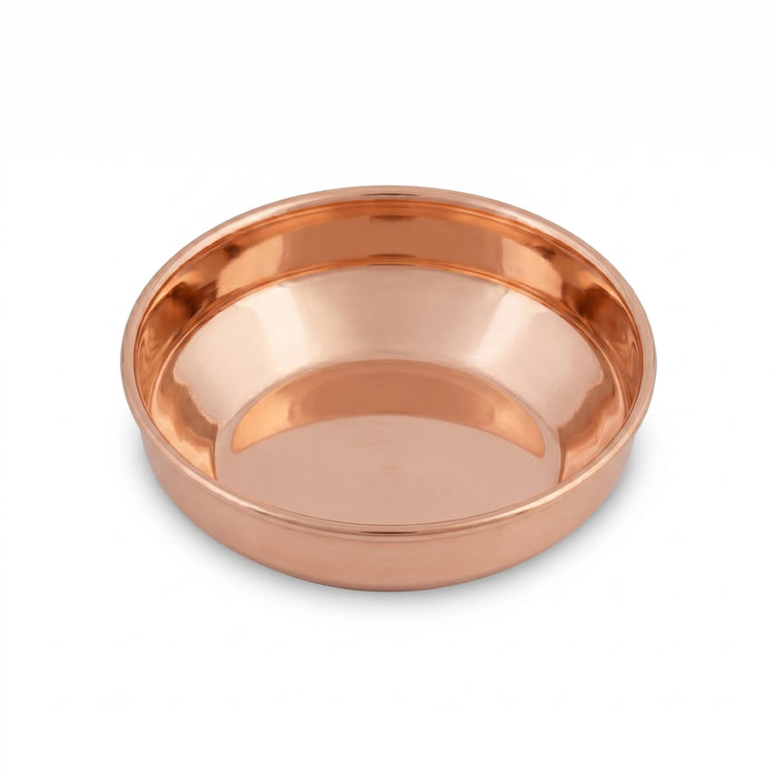 Copper Plate - 1 x 3 Inches | Hariwana Plate/ Pooja Plate/ Pooja Thali for Home