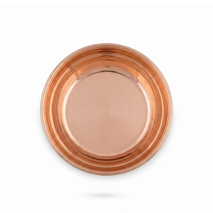 Copper Plate - 1 x 3 Inches | Hariwana Plate/ Pooja Plate/ Pooja Thali for Home