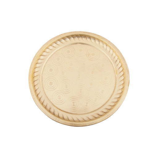 Brass Plate - 1 x 9 Inches | Thali Plate/ Ring Design Brass Metal Plate for Pooja/ 280 Gms Approx - Pooja Plate & Tray