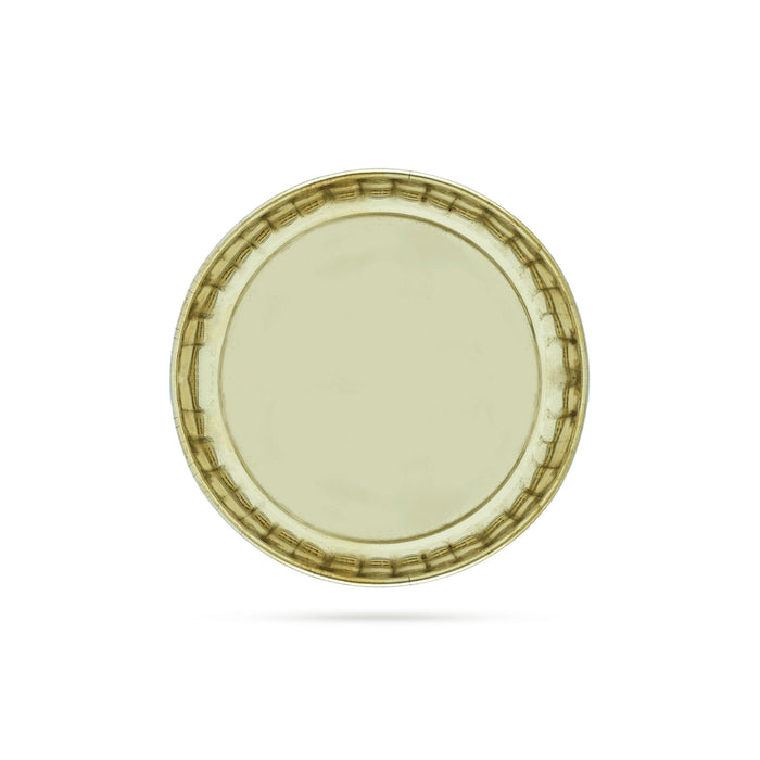 Brass Plate - 3.5 Inches | Pooja Thali Plate/ Pooja Plate for home - Pooja Plate & Tray