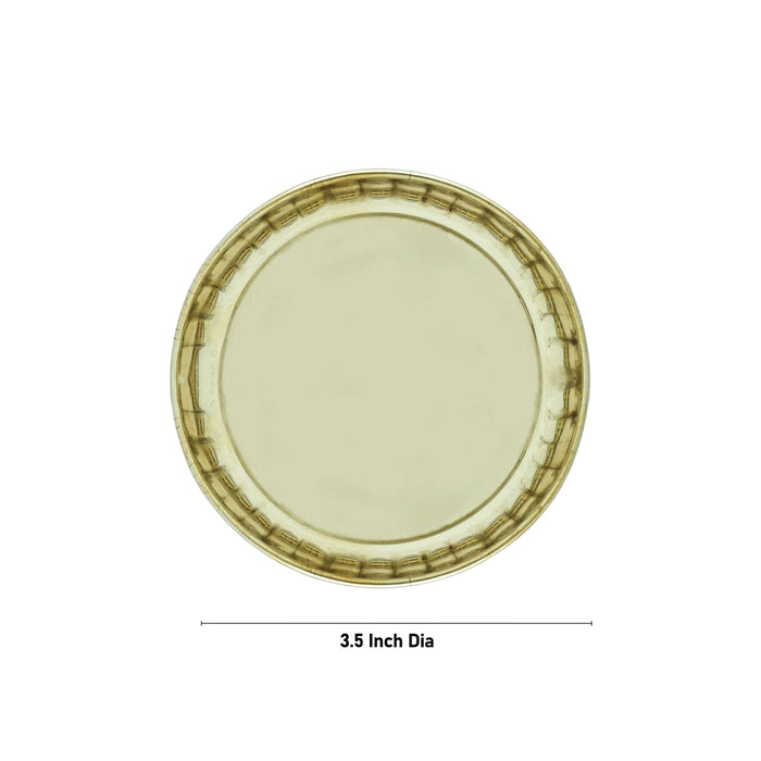 Brass Plate - 3.5 Inches | Pooja Thali Plate/ Pooja Plate for home - Pooja Plate & Tray