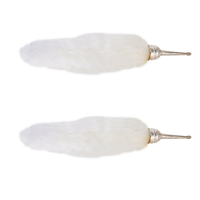 Shodashopachar Set With Venchamaram Set - 9.5 x 6.5 Inches | 9 Pcs/ Brass Shodashopachar Puja - Pooja Accessories