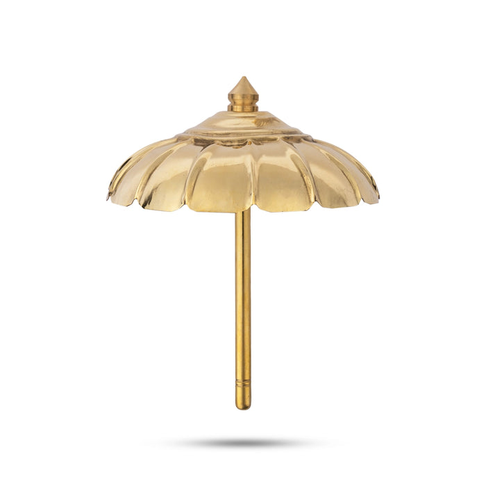 Shodashopachar Set With Venchamaram Set - 9.5 x 6.5 Inches | 9 Pcs/ Brass Shodashopachar Puja - Pooja Accessories