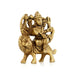 Durga Idol Sitting On Lion With 8 Hands - 2.5 x 2.5 Inches | Antique Brass Idol/ Durga Statue for Pooja/ 120 Gms - Brass Murties
