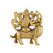 Durga Idol Sitting On Lion With 8 Hands - 2.5 x 2.5 Inches | Antique Brass Idol/ Durga Statue for Pooja/ 120 Gms - Brass Murties