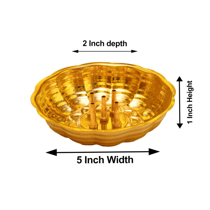 Agarbatti Stand - 1 x 5 Inches | Incense Sticks Holder/ Brass Agarbatti Holder for Pooja - Agarbathi Stand