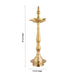 Kerala Vilakku - 23 x 7.5 Inches | 5 Face Brass Lamp/ Kerala Kuthu Vilakku/ Kerala Deepam for Pooja - Kerala Vilakku