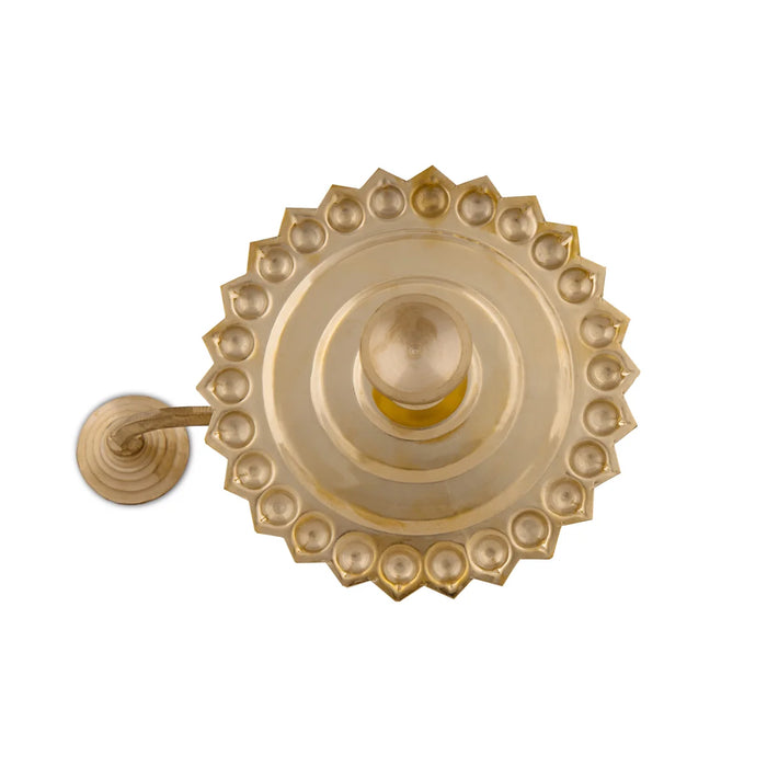 Nakshatra Deepam - 9 x 8 Inches | Brass Lamp/ Diya Lamp for Arathi/ 760 Gms Approx