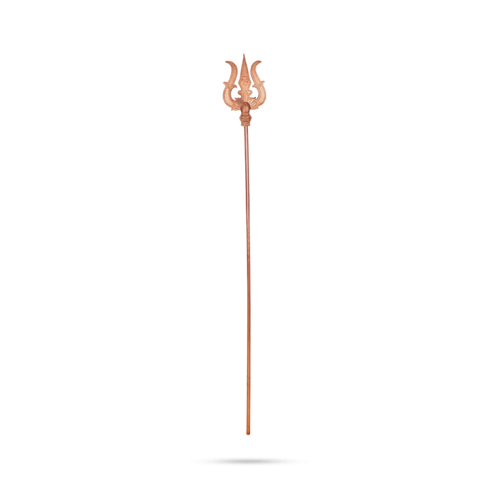 Soolam - 71 x 7.5 Inches | copper trishul / amman Soolam / God Trishul For Pooja - Deity Accessories