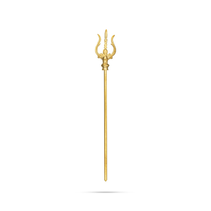 Trishul - 16.5 x 2.5 Inches | Brass Astras/ God Shiva Trishul/ Soolam/ Durga Maa Trishul for Pooja/ 340 Gms