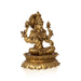 Lakshmi Sitting On Kamal Base Murti - 6 x 4 Inches | Antique Brass Idol/ Lakshmi Murti/ Laxmi Statue for Pooja - Brass Murties