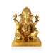 Ganesha Sitting Statue - 11 inches | Antique Brass Idol/ Vinayagar Sillai / Spiritual Décor for Home, Office or Pooja Room - Brass Murties