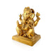 Ganesha Sitting Statue - 11 inches | Antique Brass Idol/ Vinayagar Sillai / Spiritual Décor for Home, Office or Pooja Room - Brass Murties
