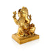 Ganesha Sitting Statue - 11 inches | Antique Brass Idol/ Vinayagar Sillai / Spiritual Décor for Home, Office or Pooja Room - Brass Murties