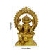 Lakshmi Idol With Arch - 8 x 5.5 Inches | Antique Brass Idol/ Laxmi Murti/ Lakshmi Murti for Pooja/ 2.500 Kgs - Brass Murties
