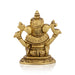 Ganesh Murti - 3 x 2.75 Inches | Antique Brass Idol/ Vinayaka Statue/ Sitting Ganpati Murti for Pooja/ 350 Gms - Brass Murties
