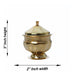 Kumkum Box - 3 x 2 Inches | Kumkum Bharani/ Kumkum Box Brass/ Sindoor Pot for Home - Sindoor Box