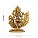 Gayatri Devi Sitting On Annam - 5.5 x 4.5 Inches | Antique Brass Idol/ Gayathri Devi for Pooja/ 1.200 Kgs Approx - Brass Murties