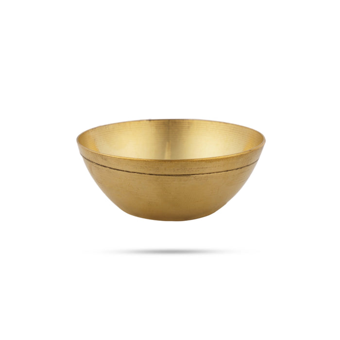 Brass Bowl - 1 x 2 Inches | Pooja Bowl/ Brass Cup for Home/ 22 Gms Approx - Bowls