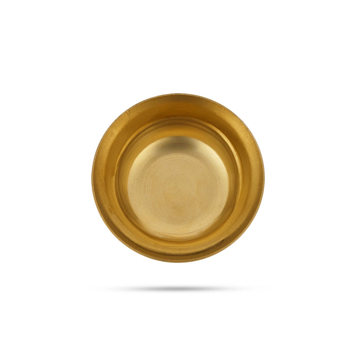 Brass Bowl - 1 x 2 Inches | Pooja Bowl/ Brass Cup for Home/ 22 Gms Approx - Bowls