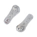 Vishnu Padham Pair - 2 X 0.5 Inches | White Metal Vishnu Charan Paduka/ Vishnu Paduka For Pooja Worship - Pooja Box & Paduka