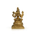 Kamakshi Idol With Base - 5 x 3 Inches | Antique Brass Idol/ Kamatchi Amman Statue for Pooja/ 920 Gms Approx - Brass Murties