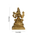 Kamakshi Idol With Base - 5 x 3 Inches | Antique Brass Idol/ Kamatchi Amman Statue for Pooja/ 920 Gms Approx - Brass Murties