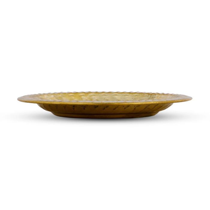 Brass Plate - 3.5 Inches | Beading Design Thali Plate/ Pooja Plate/ Pooja Thali For Traditional Pooja