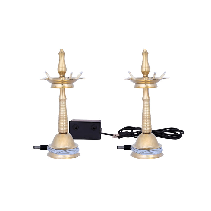 Electric Vilakku - 8 Inches | Kerala Deep / Electric Diya / Electric Lamp for Home & Pooja Decor